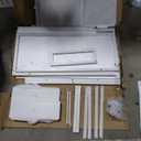 Lufeiya Small White Desk with Drawers - for Bedroom, 32 Inch Home Office Computer Desk with Fabric Storage Drawer and Bag, Study Writing Table for Small Spaces, White