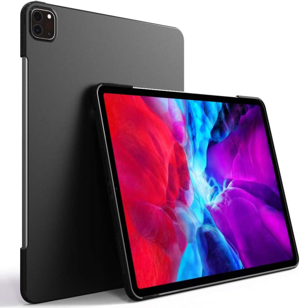 Puxicu Case for iPad Pro 12.9-Inch (2018/2020 Released 3th / 4th Generation), Slim Design Matte Rubber Soft TPU Protective Cover for 2018 (3th Gen) 2020 (4th Gen) iPad Pro 12.9 inch, Black