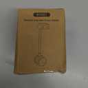 Suction Cup Mounted Hair Dryer Bracket with 360 Degree Rotation and Wire Storage for Neat Bathroom Counter Space (Walnut)