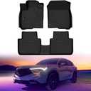 Floor Mats for 2025 2026 Acura ADX/2023-2026 Honda HR-V, TPE All Weather Protection Car 1st & 2nd Row Floor Liners Automotive Accessories,Black
