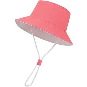 Baby Boy Baby Girl Sun Hat Toddler Summer Protection Beach Hat Toddler Girl Summer Bucket Hat Cotton Linen Baby Hat Watermelon Red 44CM(0-3months)