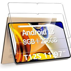 2-Pack Screen Protector Compatible with SGIN T12S 11.97", [HD Clarity] [9 Hardness] [Anti-Scratch] Tempered Glass