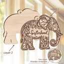 GEEMBI Christmas Birthday Gifts for Women Friendship - Wooden Christmas Ornaments 2025 with Card - Thank You Elephant Gifts for Women Best Friends Bestie Sisters, Elephant Ornaments for Sisterhood