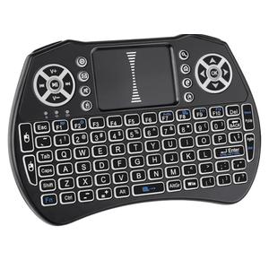 Miritz Mini Bluetooth Keyboard with Touchpad, 2.4G Handheld Portable Wireless Mini Keyboard, Seven Colors Backlight, Rechargeable Battery, for Android TV Box/Mac/PC/Nvidia Shield/Superbox