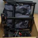 3 in 1 Collapsible Wagon with 300lbs Weight Capacity,150L Heavy Duty Utility Cart with Removable Canopy,with Big All-Terrain Beach Wheels & Drink Holders,Black