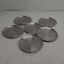 Homikit 6 Pack Stainless Steel Plates, 8 Inch Metal Kids Toddler Dinner Plate Set Non Toxic, 304 Round Camping Plates for Serving Dishes Dessert Salad, Unbreakable & Reusable, Dishwasher Safe