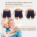 Washable Incontinence Boxer Briefs for Men - Cotton Urinary Leakproof Underwear with Fly, Enhanced Front & Rear Protection 150 ml Absorbency (3 Pack, Gray, L)
