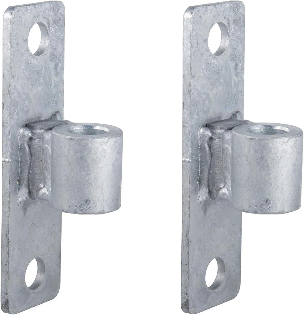 Gate Hinge Wall Mount Gate Hinge for 5/8'' Pin Chain Link Fence Post Hinge (2 Pcs)