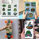 2 x 100pcs Neon Golf Waterproof Vinyl Stickers - Golf Decorations & Party Favors Gifts for Laptop, Water Bottle, Skateboard