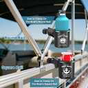 Marine Boat Rail Cup Holder, No Drilling Install On Bimini Top Conver Rail Or Pole, Grip Rail, Grab Bar, Boat Gifts for Boat Lover, Cup Holder for PWC, Jet Ski, Seadoo