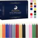 24 Pack Assorted Color Spell Chime Candles  Premium Mini Unscented Taper Candles for Rituals, Prayer, Birthdays, Meditation, Altar, Spells, Chime Candles - 4 Inch Tall - Ideal for Witches