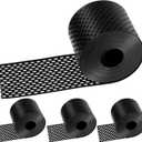 4 Rolls Soffit Vents Strip for Eaves Ventilation 3.93" x 32.8 ft, Keep Birds Pest and Animals Out for Under Eave Exterior Ventilation Solution, Weather Resistant Composite Resin Material