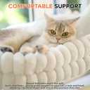 CHEERPALS Cloud Cat Window Perch for Indoor Cats Hammock Bed Foldable | Reversible Cushion Removable Washable, Breathable Soft All-Season, Sturdy Strong Suction Cups Support, Cordless(White,Large)