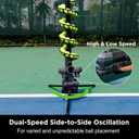 Furlihong 3807BH Tennis Ball Machine with Triangular Base, Adjustable Speeds, Oscillating Left&Right, Up&Down Swing Launch Port, for All Levels Training