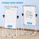 MaxGear Large Whiteboard with Stand 36" x 24" Double-Sided Easel Whiteboard Monthly Calendar,Height Adjustable, Foldable, Portable Dry Erase Board for Home, Office, Classroom Planning, Teaching