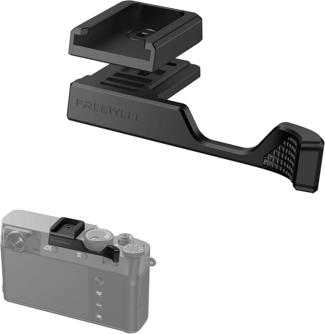 Freewell Thumb Grip for Fuji X100VI with Cold Shoe Mount (Black)