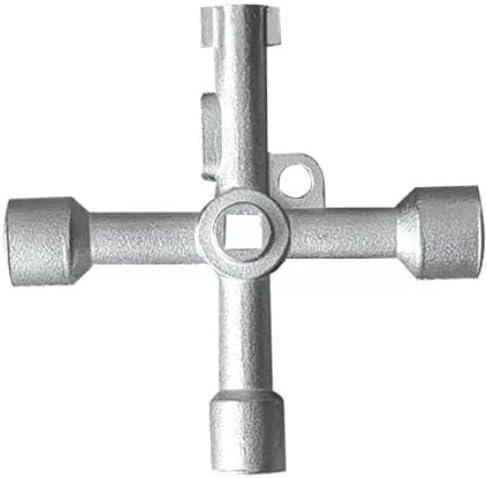 Multipurpose Carbon Steel Portable Screwdriver Wrench Kit Universal Tool for Control Cabinets, Elevator Cross Keys, Water Meters, Valves, etc. With Square/Triangle Holes and Drills