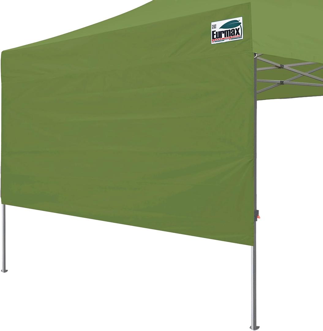 Eurmax USA 10x4.8 Pop Up Canopy SunWall-UV Protection for Tents,Blocks Sunlight&Wind,Water Resistant Side Wall Only,Easy Hook & Loop Installation,Fit for 10FT Straight Leg Shelters&Gazebo,Field Green