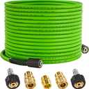 PWACCS Pressure Washer Hose for Power Washer 3600 PSI Kink Resistant Pressure Washing Extension Hose 50 FT x 1/4" Universal Electric Power Wash Hose for Replacement Compatible with M22 Fittings