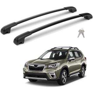 300lbs Lockable Roof Rack Cross Bars Compatible with Subaru Forester 2014-2026 (Not for Wilderness), Aluminum Crossbars Rooftop Luggage Kayak Bicycles Cargo Carrier