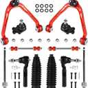 TadaMark Front Upper Control Arm with Ball Joints Suspension Kit with Polyurethena Bushing,Tie Rod Ends Sway Bar Stabilizer Links Fit for Chevrolet Silverado for GMC Sierra 1500 1999-2006 RWD
