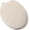 1Q1E3-01 Deluxe Molded Wood Toilet Seat with Vari-Adjust Lok-Down Hinge and Quik-Lok Mounting Hardware, Elongated, Bone