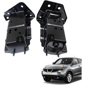GXARTS Black 2PCS Left & Right Front Bumper Bracket Set 751141KM0A 751151KM0A Compatible with Nissan Juke 2011-2017