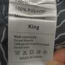 Litanika King Size Comforter Set Sage Green - 3 Pieces Lightweight Quilt Bedding Comforter Sets, Light Green White Colorblock Stripe Fluffy Bed Set, All Season Down Alternative