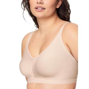 Warner's Women's Easy Does It Underarm Smoothing with Seamless Stretch Wireless Lightly Lined Comfort Bra RM3911A, Butterscotch, Small