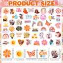 Yuxung 48 Pcs Christian Iron on Patches Religious Vintage Flower Rainbow Embroidery Applique Patch Inspirational Boho Christian Sewing Patches for Backpack, Hats, Clothing, Jeans DIY Emblem Accessory