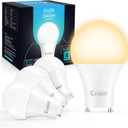 GU24 Dusk to Dawn Outdoor Light Bulbs,Light Sensor A19 LED Bulbs,Photocell Sensor, Automatic On/Off for Indoor/Outdoor Security Lighting,10Watt(90Watt Equivalent),2700K Soft White,4 Pack