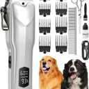 Dog Clippers for Grooming  Cordless Pet Hair Trimmer for Thick Coats, Low-Noise Dog Grooming Kit with Stainless Steel Blade for Large Dogs & Other Pets
