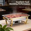 4 Pack Chafing Dishes for Buffet 8QT Chafing Dish Buffet Set