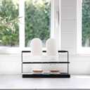 Selegna Baby Bottle & Dish Dryer - Space Saving Narrow Two Tier Tower Over Sink Instant Dry Rack (Black)