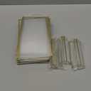 Acrylic Gold Sign Holders 4x6, 12 Pack Wedding Gold Table Number Holders, Double Sided Photo Display Picture Frame Paper Stand, Clear Flyer Stand Menu Holder for Wedding, Home, Party, Restaurant