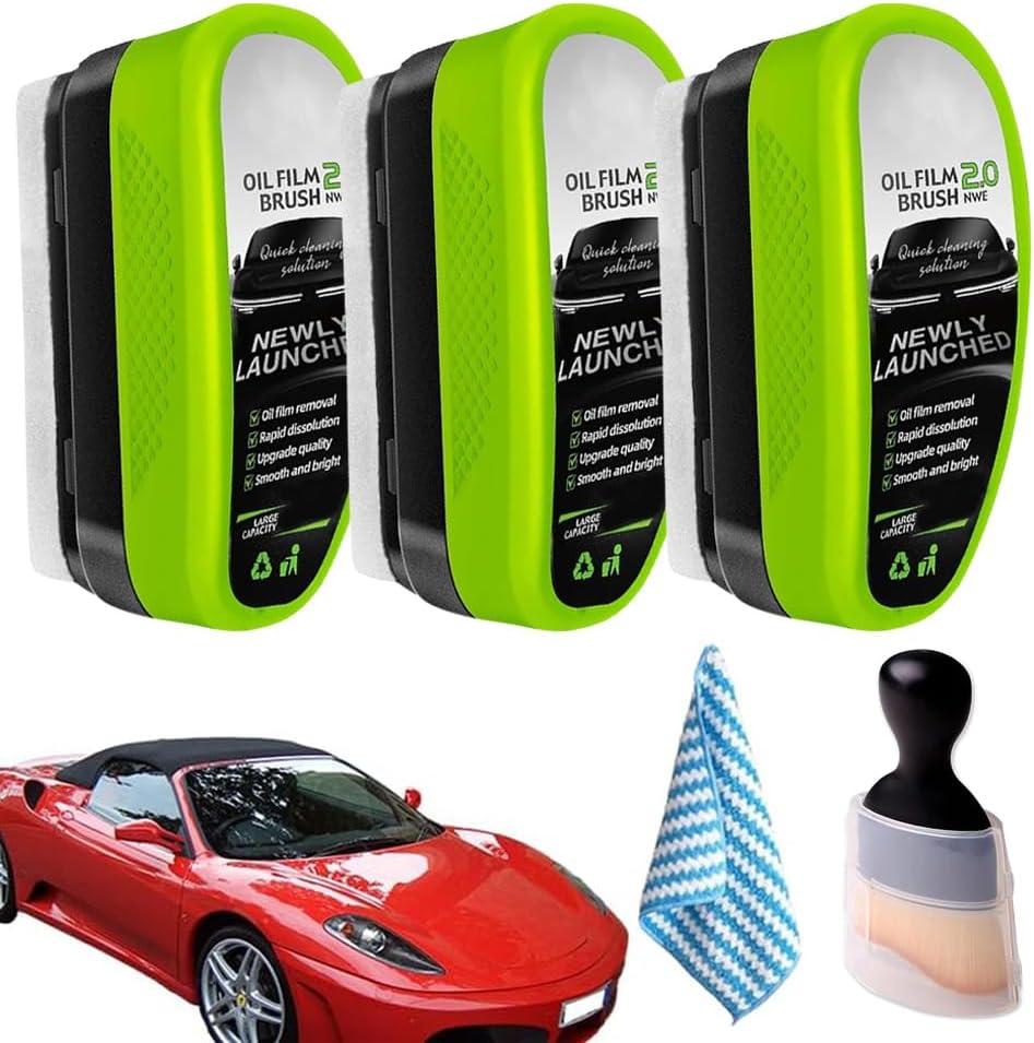 2026 Upgrade 2.0 Clear Vision Glass Cleaner, Oil Film Cleaning Brush for Automotive Windows, Clearvision Cars Windshield Cleaner Tool, Universal Cleaning Wipe Board (Upgrade)