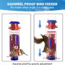 Beserie Solar Metal Bird Feeder for Outdoors Hanging Squirrel Proof Wild Bird Feeders, Durable & Chew-Proof Cardinals Feeders, Gifts for Bird Lovers, Garden Decoration