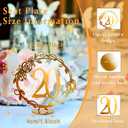 20pcs Gold Acrylic Lace Table Numbers With Stands Holder Base for Wedding Party Event