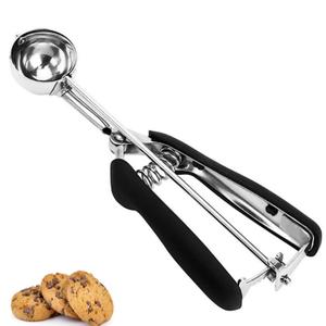 Cookie Scoop, 18/8 Stainless Steel Cookie Scooper, Cookie Scoops for Baking, 1 Tbsp/ 15 ml / 0.5 oz Cookie Dough Scoop, Ice Cream Scooper with Trigger Release, Cookie Scooper for Baking