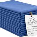 Super Plush Surgical Huck Towels - Pack of 12 Blue Cleaning Rags 16'' x 26'' - 100% Cotton Lint Free Huck Towel Ideal for Auto Detailing Perfect For Windows, Metal and Glass Cleaning