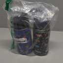 2 Pack Kids Water Bottle,14 Oz Stainless Steel Water Bottle with Straws, Leak-Proof, BPA-Free, Insulated Water Bottles for School Boys & Girls|Black Car + Blue Dinosaur