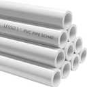 LESSO 1" PVC Pipe Furniture Grade, 40" x 10 Pack, Sch40 White