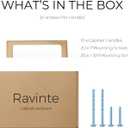 Ravinte 10 Pack Solid 3-1/2 Inch Kitchen Square Cabinet Handles Champagne Bronze Cabinet Pulls Dresser Drawer Pulls Kitchen Cupboard Hardware Handles