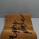 Juvale Natural Coco Coir Large Door Mat, Happy Place Long Outdoor Rug (17 x 60 in)