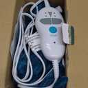 Dowin Heating Pads for Back Pain Relief, Wearable Electric Heating Pad with Massager, 24"x35" Extra Large Heated Pad for Neck and Shoulders Cramps, AutoShut Off, Machine Washable (Teal)