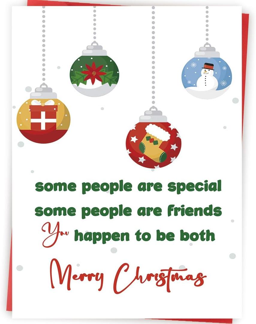 2 x Funny Christmas Cards for Best Friend or Bestie, Merry Christmas to A Special Friend Card, Xmas Gifts