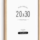 Minimalist 20x30 Frame, Natural Solid Oak Wood 20x30 Poster Frame, Lightweight for Wall Mounting(Single, Oak), 20"x30" - 1pk