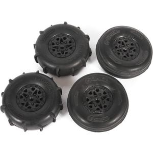 Axial ST28 Front Razor, Rear Paddle Tire and Wheel Set: Yeti Jr, AXI41000