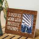 SRADMO Retirement Gifts, Retirement Gifts For Women Men, The Legend Has Retired, Leaving Job Gifts, Gift For Boss Leaving, I Used To Work With Absolute Legends 10x8 Inch Wooden Tabletop Photo Frame