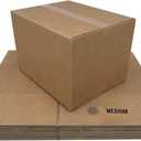 Amazon Basics Cardboard Moving Boxes for Packing and Shipping, Medium Size, 18" x 14" x 12", Brown, 10-Pack